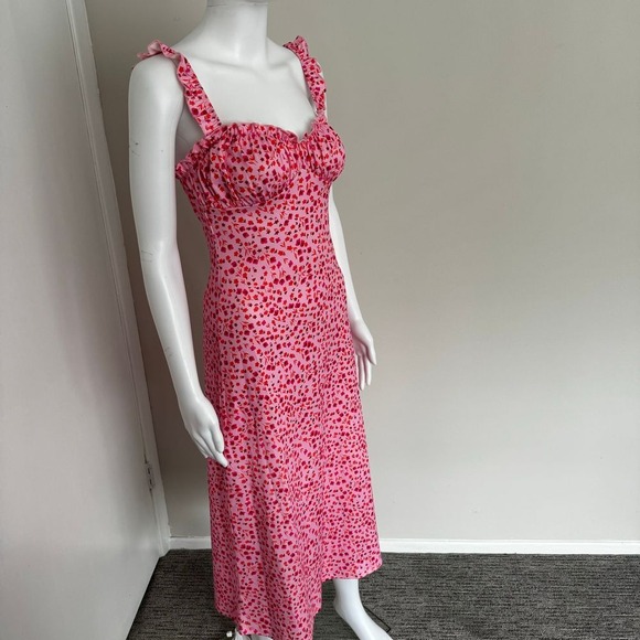 Commense Ruched Detail Cami Floral Bohemian Vacation Midi Sundress Size XS - Picture 12 of 17